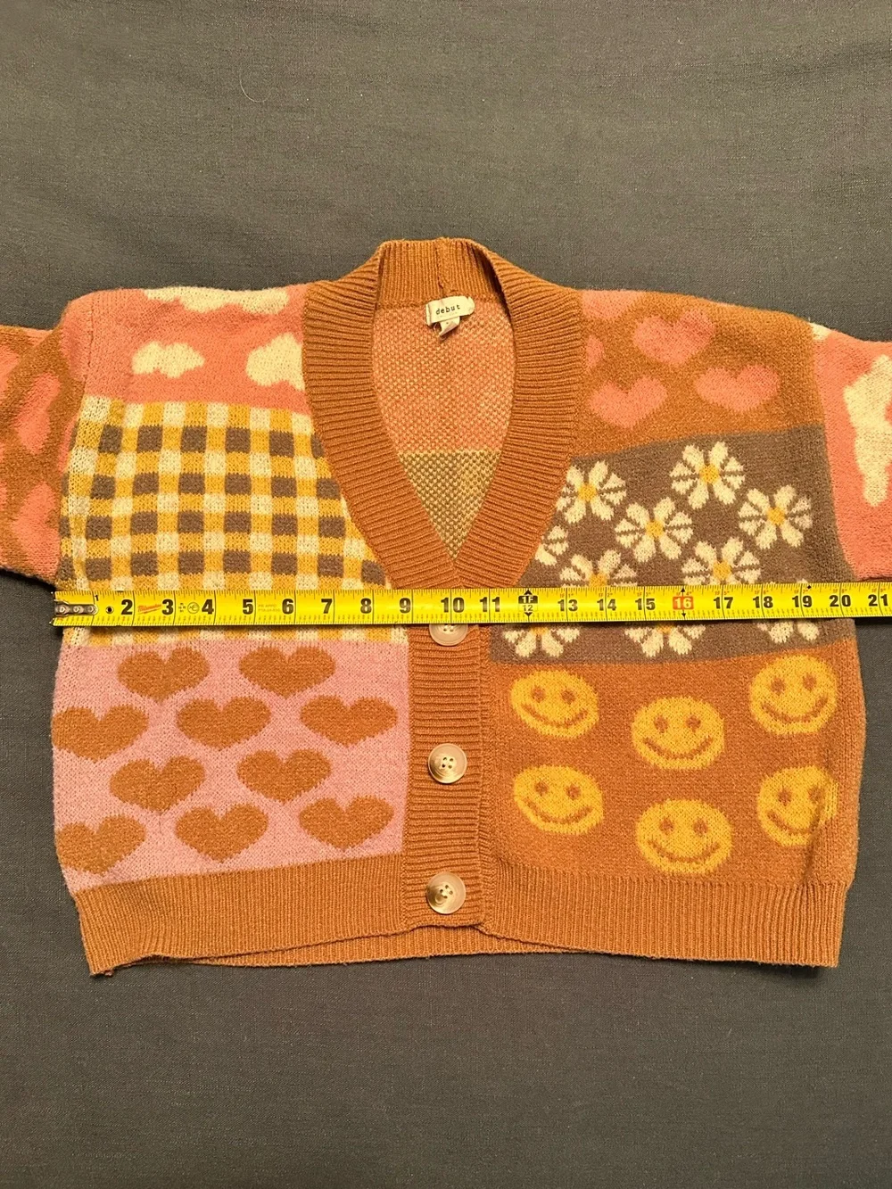Debut Multicolor Patchwork Cardigan - Picture 8 of 11